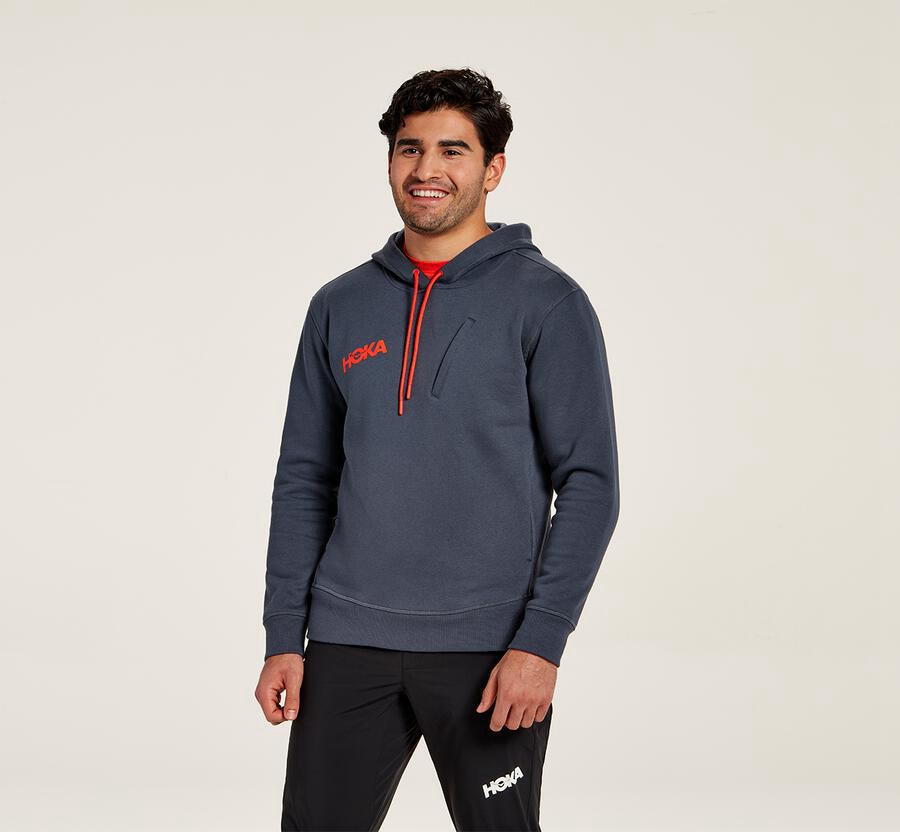 Hoka Australia One One Performance - Mens Hoodie Blue - XUQRA-1964